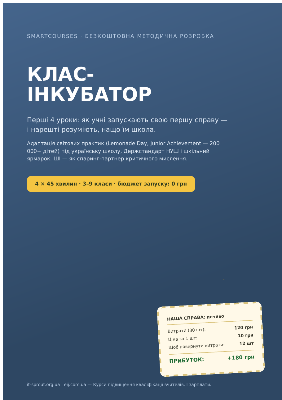 Обкладинка методички «Клас-інкубатор»